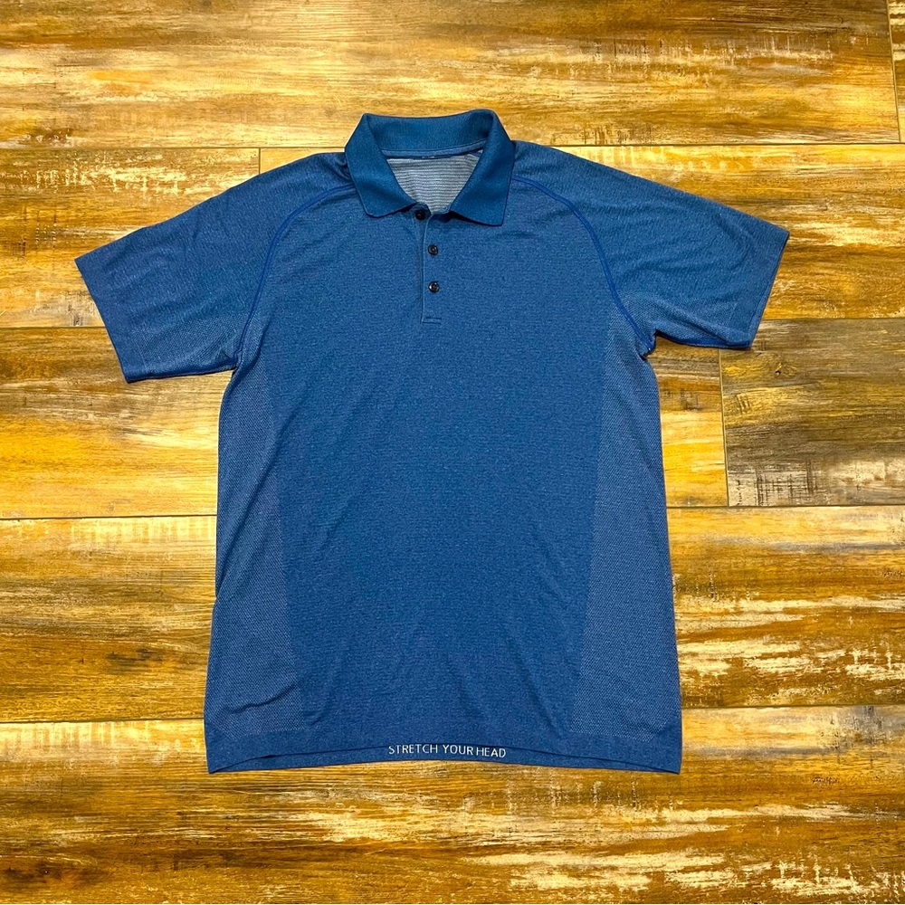 Lululemon Men’s Polo Shirt Blue Large Excellent Condition